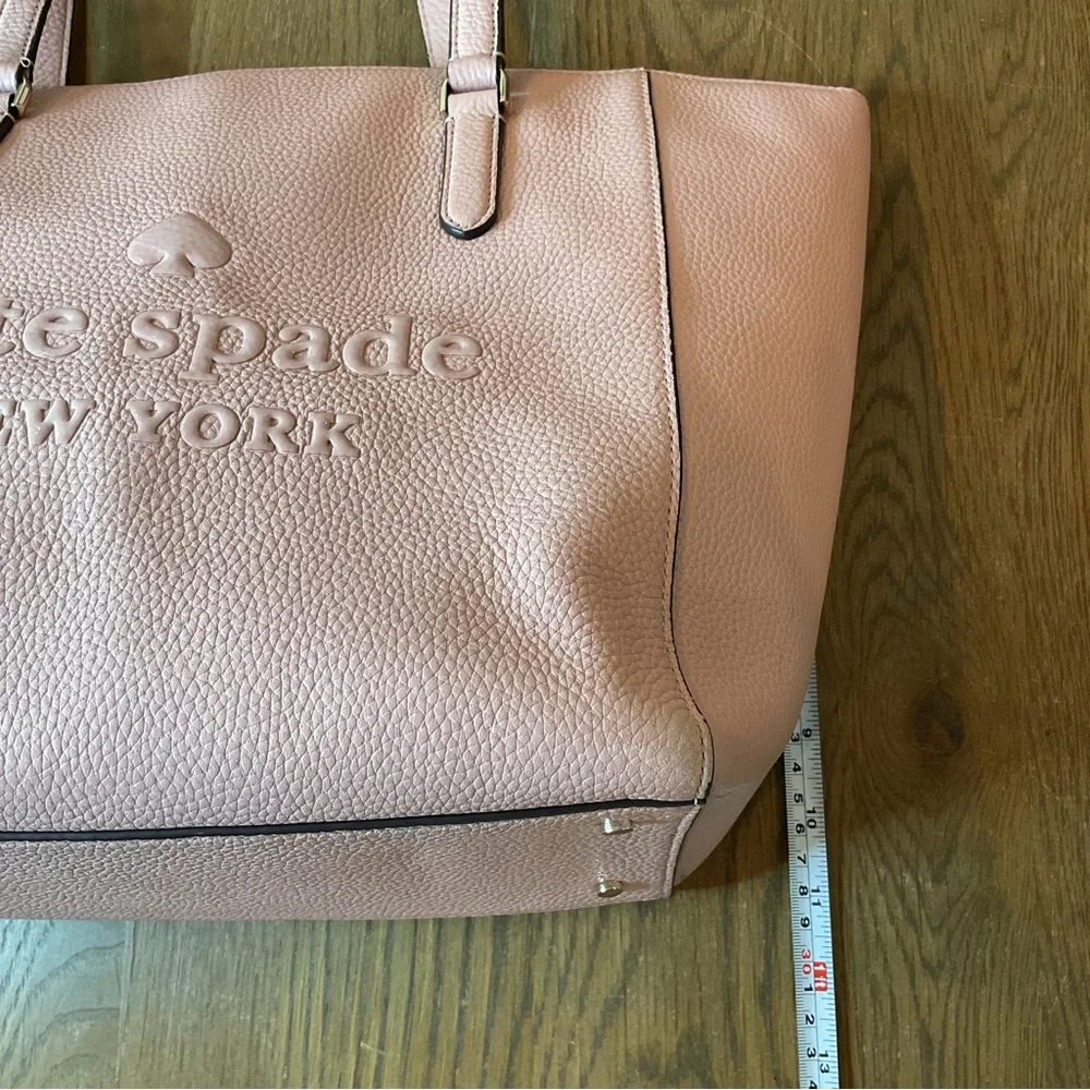 Kate Spade Sienne Logo Large Pink Zip Leather Tote
